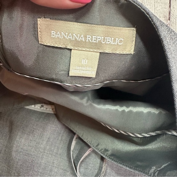 Banana Republic grey Pencil Skirt Knee-Length sz 10 office wool blend neutral - Picture 5 of 7